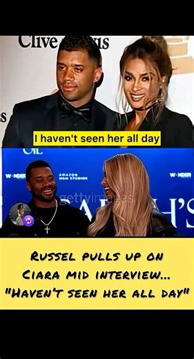 RUSSELL WILSON PULLS UP ON CIARA MID INTERVIEW #ciara #russellwilson #sports #music