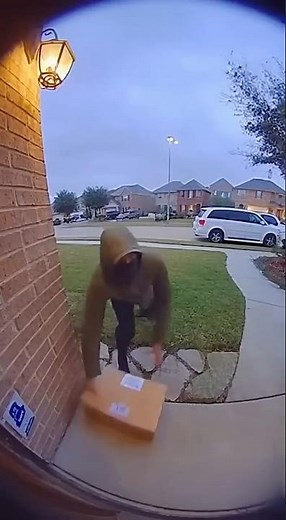 Porch Pirate Covered in Red Glitter Explosion! 💥📦 | Ring Doorbell Caught It All#shortsfeed