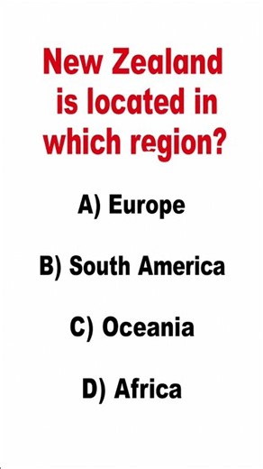 🌍 Can You Answer This New Zealand GK Question?