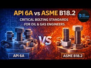 API 6A vs ASME B18.2 | Critical Bolting Standards Explained for Oil & Gas | 3DDECODE