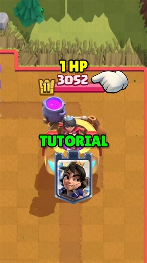 1 HP Tutorial🤫🙏 Clash Royale #shorts #clashroyale #clashroyaleshorts