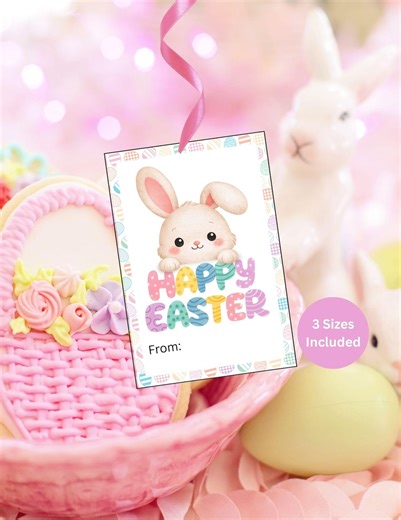Easter Basket Tag, Happy Easter Design (digital Download) - Etsy