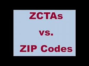 ZIP Code Databases: the Difference between a ZCTA and ZIP Code