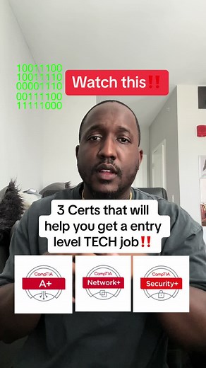 3 Certs that will help you get a entry level TECH job‼️ #comptiacertification#comptiacerts#comptia#comptiaaplus#comptianetworkplus#comptiasecurityplus#azure#aws#entryleveltechjobs#afrotech#blackwomenintech#blackmenintech#blackintech#techtok#cybersecurity#securityengineer#networkengineer#cloudengineer#cloudcomputing#techjobs
