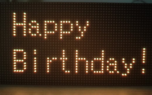 ESP32直驱HUB75广告屏，支持显示任意中英文