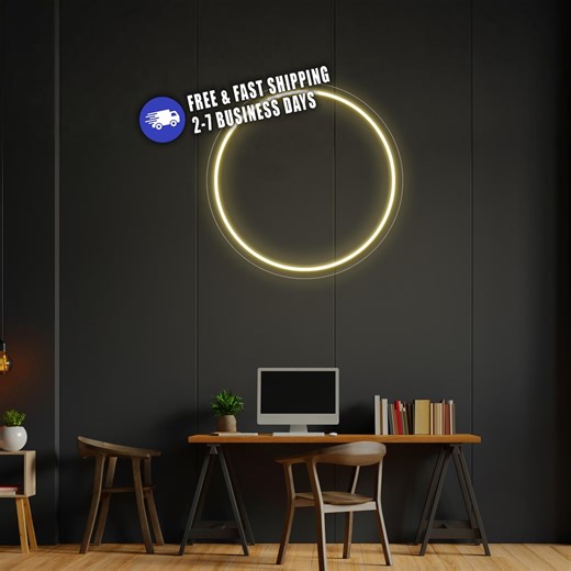 Battery Operated Led Circle Neon Sign, Circular Battery Neon Sign Cyberpunk Ring, Round Neon Sign Neon Light Ring, Geometric Neon Sign - Etsy Australia