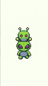Alien buddies 👽 pixel art made in Aseprite
