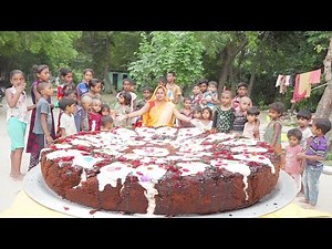 A cake so big that the kids ate it to their fill || WORLT'S Biggest Chocolate Cake Recipe..