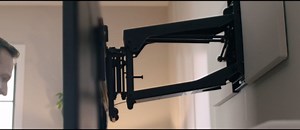 MantelMount MM700 Premier Fireplace TV Mount Pull Down Bracket for 50"-90" & 25-115 lb Televisions Above Mantel with Sound Bar Attachment, Paintable Covers & Safety Pull Down Handles