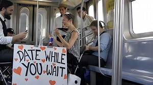 Dating strangers in NYC subway station