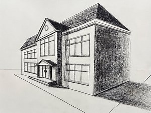 How to Draw a Building in 2-Point Perspective for Beginners | Step by Step Pencil Art Tutorial