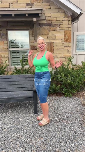 high waisted stretchy denim midi skirt for women comfortable jean skirt with front slit casual everyday outfit flattering midi length denim skirt with pockets soft stretchy jean skirt for work casual wear church outfits date night outfits modest denim skirt women fashion #jeanskirt #tiktokshopcreatorpicks #tiktokshopjumpstartsale @THE GYM PEOPLE US