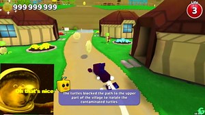 SBA Super Bear Adventure cosmic skin with ghost tail in TurtleTown