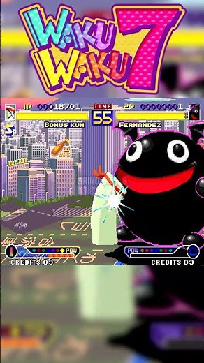 Bonus Kun All Special Moves Waku Waku 7 #gaming #arcade