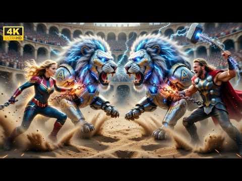 Captain America Lion vs Roman Gladiator Lion | EPIC FIGHT!