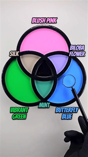 🌸Blush Pink + 🦋Butterfly Blue + 🌿Vibrant Green - Spring Color Reaction