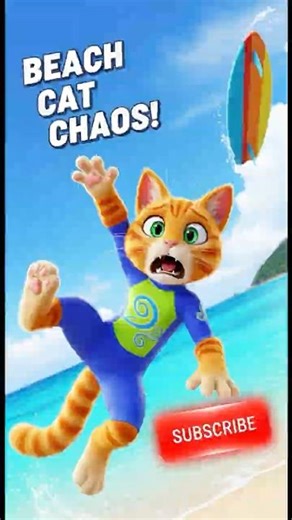 WATCH: Unbelievable Cat Surfing and an Epic Fall - Viral Moments!