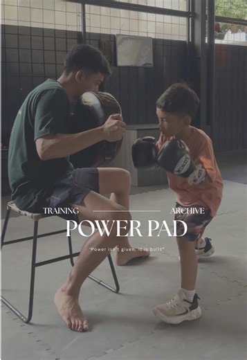 Power starts in the mind, then travels through fists. Power pad session 🔋 #boxing #kids #training #fyp