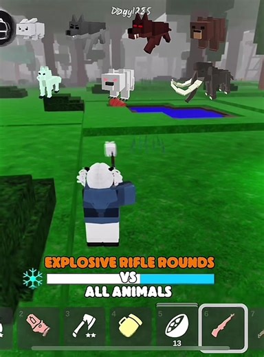 Explosive Rifle Rounds VS All Animals #99nightsintheforest #roblox
