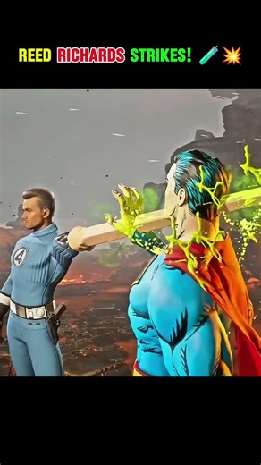 SUPERMAN vs REED RICHARDS: UNBELIEVABLE! 🗡️💥#mk1 #superman