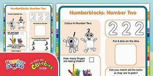 Numberblocks: It's Better with Two Worksheet