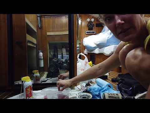 Yanmar 4JH4E Maintenance - Impeller, Fuel Filters and Oil Change