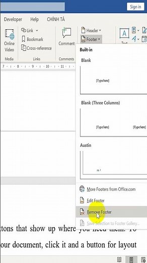 How to remove the footer in Word #shorts #viral #wordtips