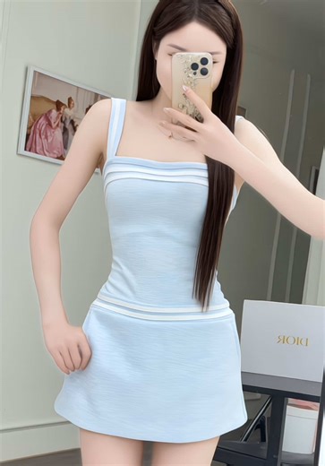 Váy 2 dây thun đi biển xinh