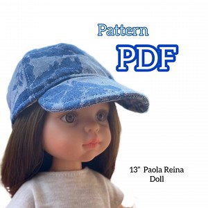 PDF Baseball Cap Pattern, Cap With Visor, for 13" Doll for Paola Reina and Other 13-14" Dolls - Etsy