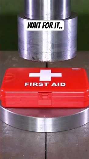 Pressing a First Aid Box to the Limit. #odlysatisfying