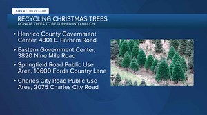Christmas tree recycling locations across Central Virginia