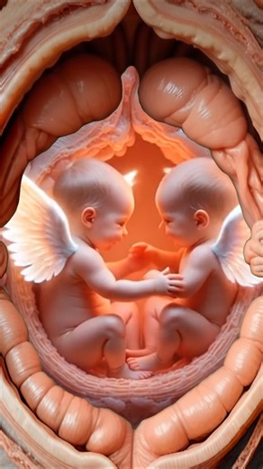 🌟Magical Twins in the Womb with Wings | Dreamy Fantasy Scene---✨#UnbornBaby #MagicalBaby