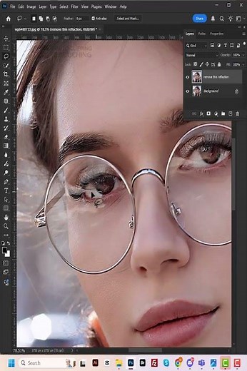 Remove Glasses Glare with AI in Photoshop (1-Minute Trick!)