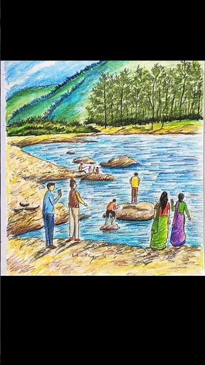 picnic drawing | tourist places drawing