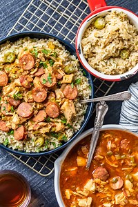 Chicken and Sausage Gumbo with Okra Pilaf (VIDEO!!)
