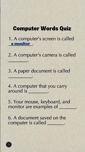 Computer Words Quiz | Test Basic Computer Vocabulary | Easy Tech English for Beginners