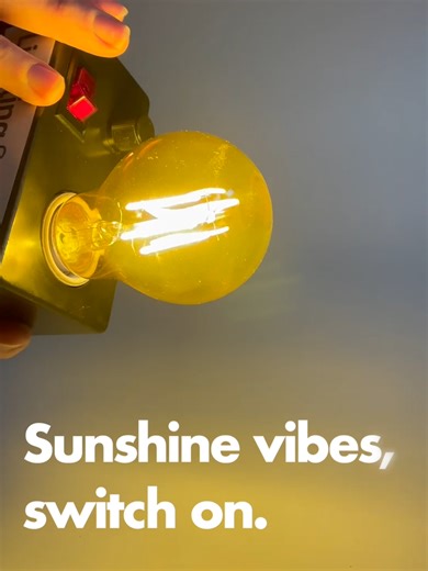 Bright. Bold. Yellow. Add instant color with this 4.5W dimmable Sylvania LED A19 bulb. Perfect for events, patios, and decorative lighting with up to 15,000 hours of life. Learn more: https://lightingsupply.com/products/sylvania-sylvania-40302 #LEDLighting #A19Bulb #FilamentBulb #LightingSupply #sylvania