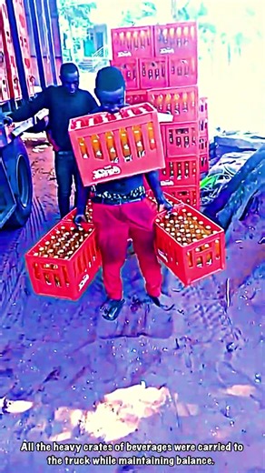 Loading and Unloading Techniques: The Strategy of Transporting Four Bottle Crates at Once