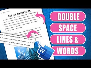 How to Double Space lines & words- 2 ways - in Word