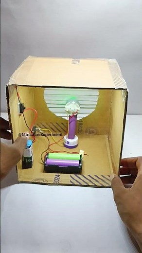 Mini Cooler Using Cardboard | DC Motor Fan with Light | DIY Air Cooler at Home