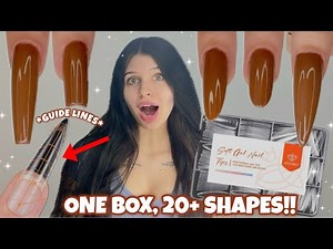 Trying Modelones NEW GUIDE LINE Soft Gel Nail Tips from Amazon | 20+ Nail Shapes in ONE Box?! 👀