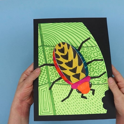 Design a doodle art bug! More details here: https://www.thecrafttrain.com/3d-paper-doodlebug-insect-craft/ | The Craft Train
