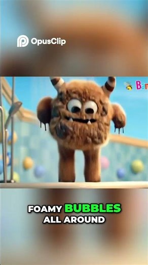 Color Monster's Muddy & Painted Bath Time Adventure! #cartoon #viral #funcartoons #rhymes #shorts