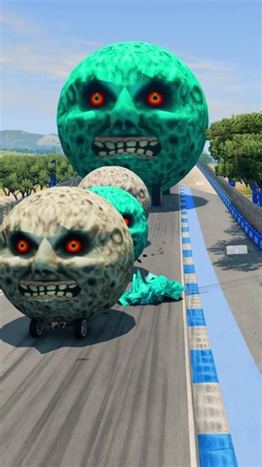 Big and Small Moon Cars VS Hand | BeamNG.Drive