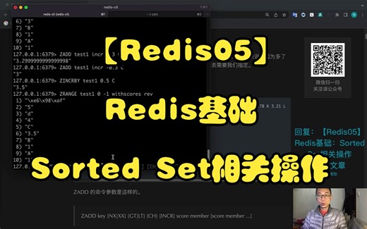 【Redis05】Redis基础：Sorted Set相关操作
