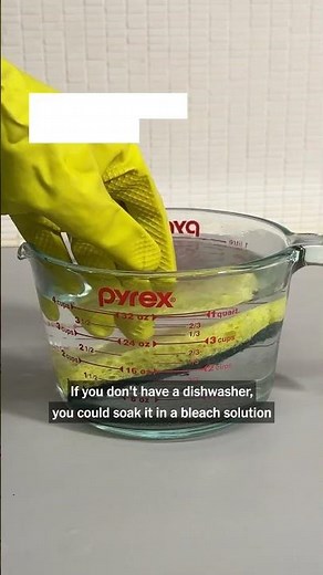 How to Sanitize A Kitchen Sponge #cleaning