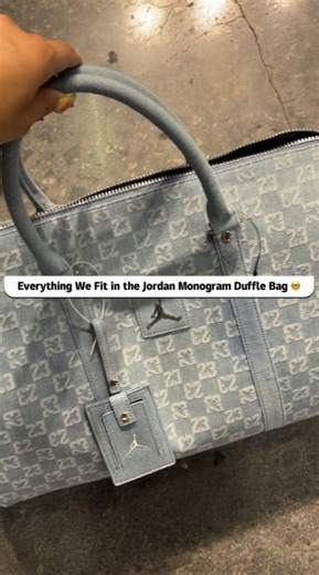 What's in our Jordan bag? See for yourself 👀 🔍 The new Jordan Monogram Denim Bag collection is now in-store & online at Champs Sports! | Champs Sports