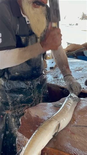 CUTTING MASTER🔥Needle Fish Slicing‪@cuttingmasterOne‬ #fishcutting #cutfish #seafood