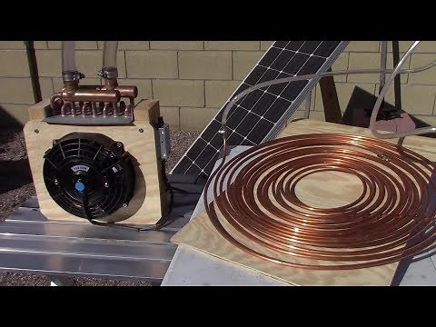 DIY Solar Air Heater! "Hot Water Powered" Air Heater! (w/8x8 Heat Ex.) 100% Solar Pwrd! to 25k BTU!