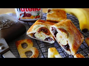 Banana Nutella Pie with sandwich toaster ホットサンドメーカーでバナナヌテラパイ